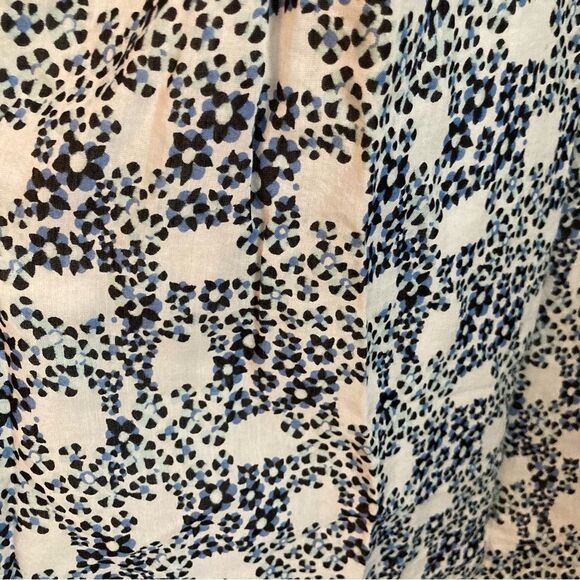 By Anthropologie Ruffled Floral Print Blue and White Mini Sundress Size S - Picture 4 of 6